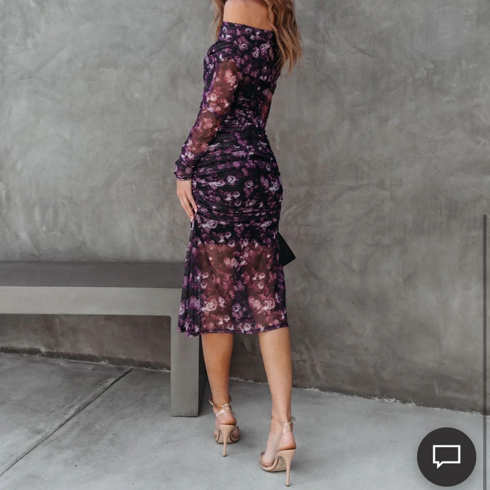 NWT Vici Rowena Floral Ruched Mini Dress